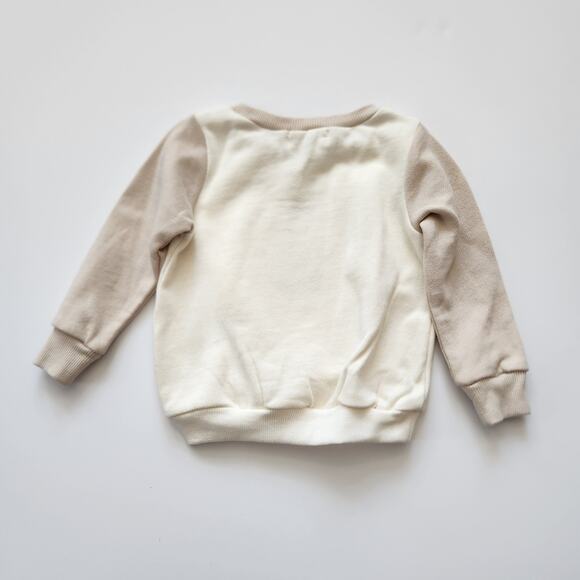 Rabbit + Bear Organic Cotton Infant Snowman Sweatshirt 12M – Cream & Beige NWT - Picture 5 of 11
